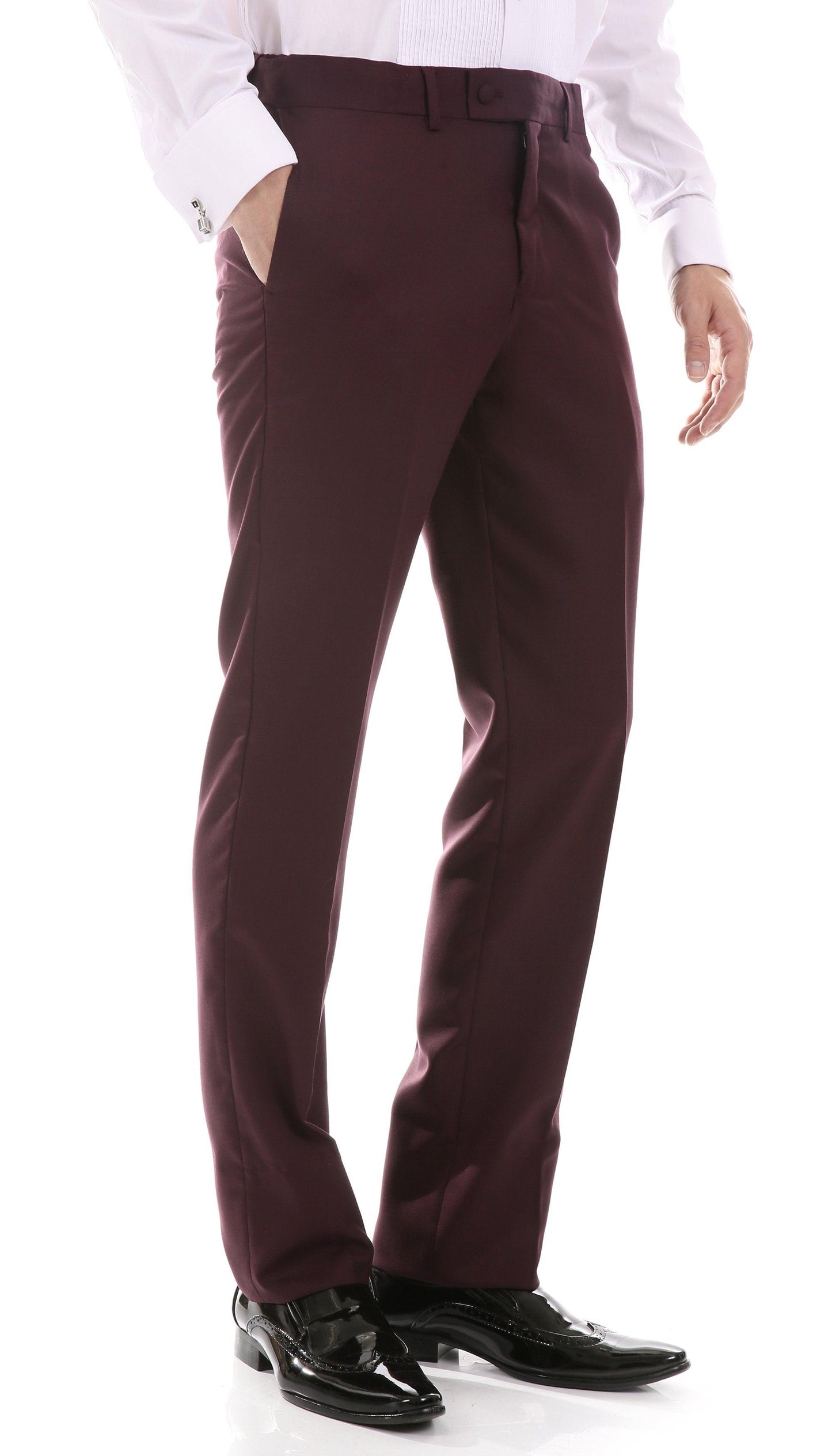 Celio Burgundy 3 Piece Slim Fit Tuxedo