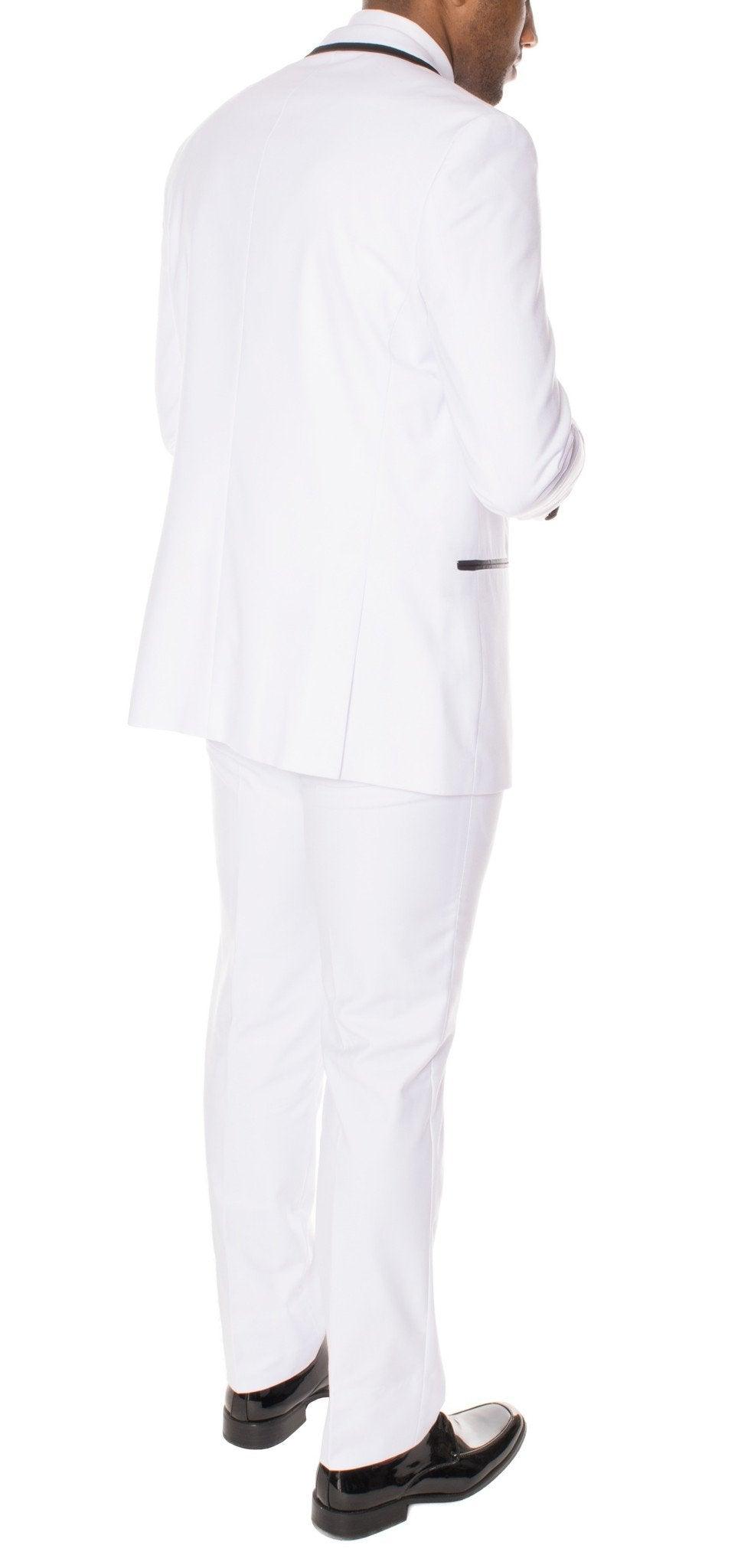 Celio White & Black 3 Piece Slim Fit Tuxedo