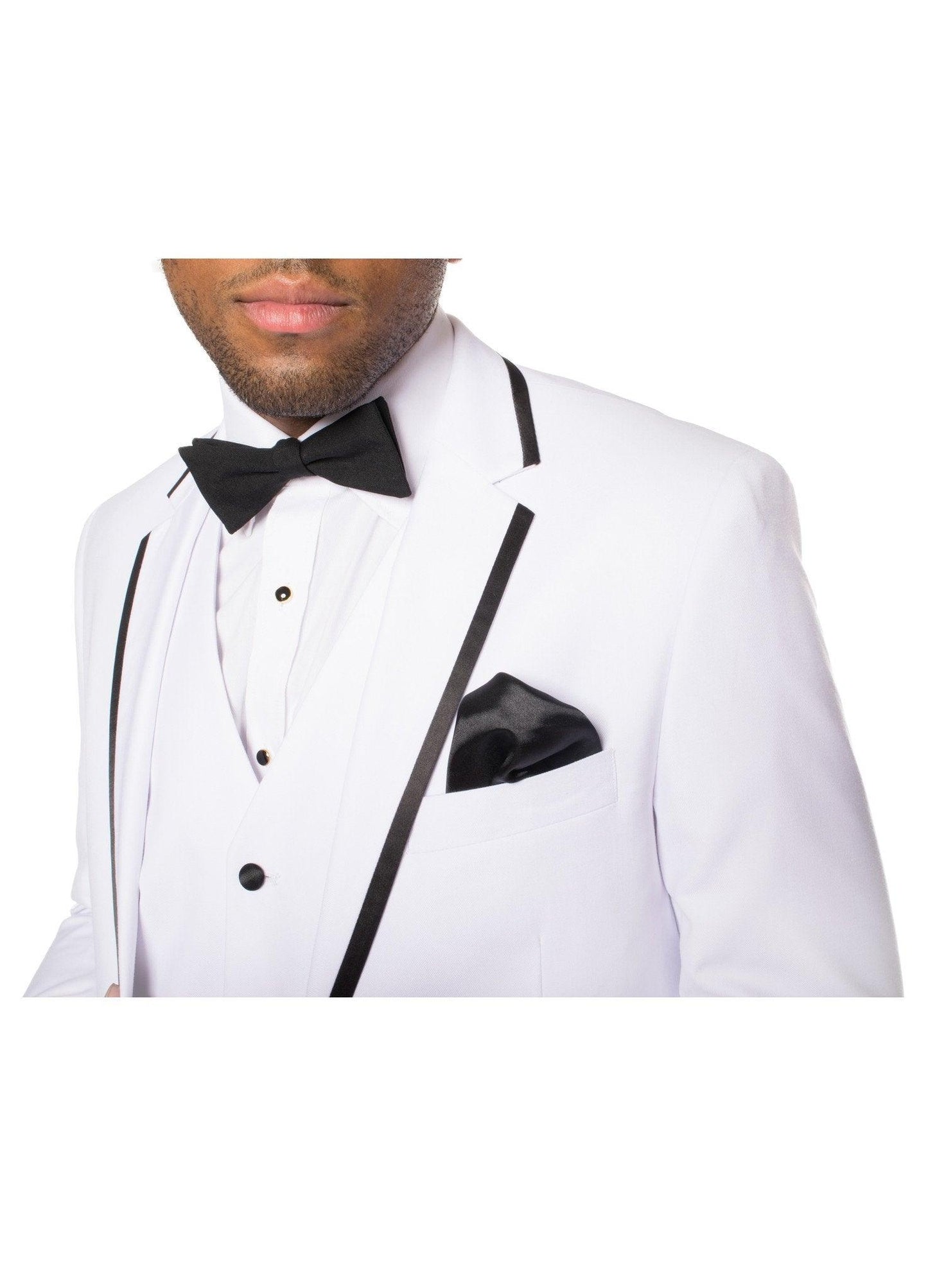 Celio White & Black 3 Piece Slim Fit Tuxedo