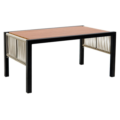 Multi-Person Outdoor Iron Sofa Set With a Table, Rattan Decoration, Waterproof, Rust-Proof, Suitable for Garden, Lawn Us