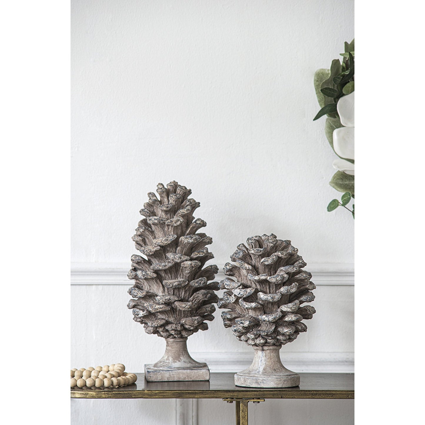 D7x10.5' Table Decor, Pinecone