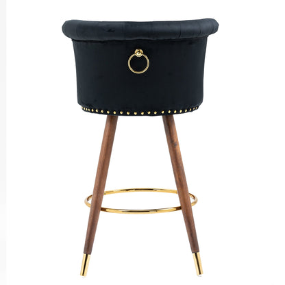 Swivel Bar Stools With Backrest Footrest ，with a Fixed Height of 360 Degrees