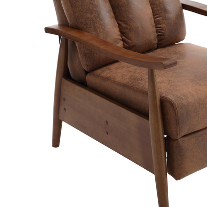 Wood Frame Armchair,  Modern Accent Chair Lounge Chair for Living Room
