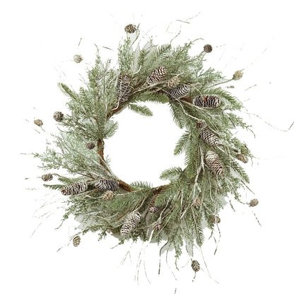 D24' Pine/Pinecone Wreath, Green