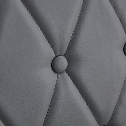 4 Piece Set of Gray Armless Dining Chairs Brings a Touch of Elegance and Mystery to the Dining Area With Its Deep Gray T