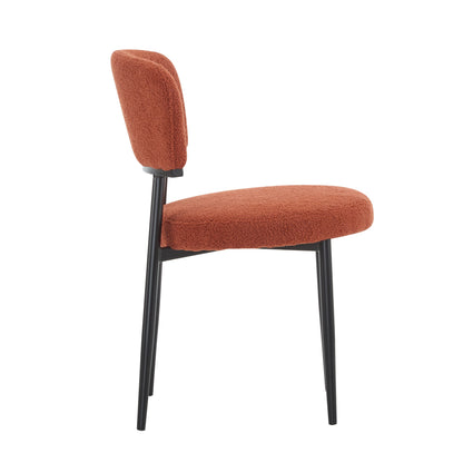Upholstered Dinning Chair Set of 2-Orange
