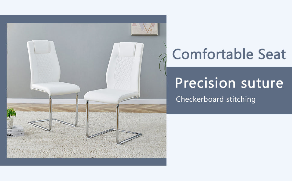 Table and Chair Set.63'x31.5x30' Black Marble-Patterned Slabs Tabletop With Stainless Steel Butterfly Legs.Paried With 4