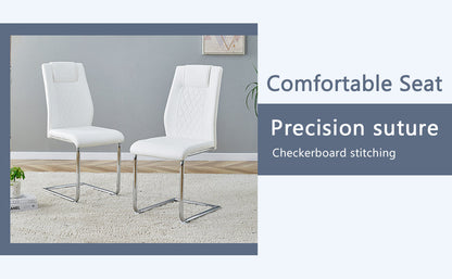 Table and Chair Set.63'x31.5x30' Black Marble-Patterned Slabs Tabletop With Stainless Steel Butterfly Legs.Paried With 4