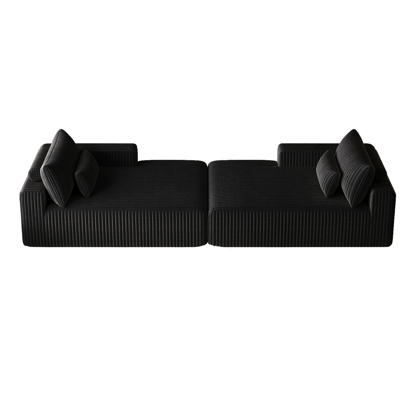 102' Oversized Sectional Lounge Chaise,No Assembly Required,Cloud Plush Loveseat With Reclining Sofa Bed,Fluffy Modern S