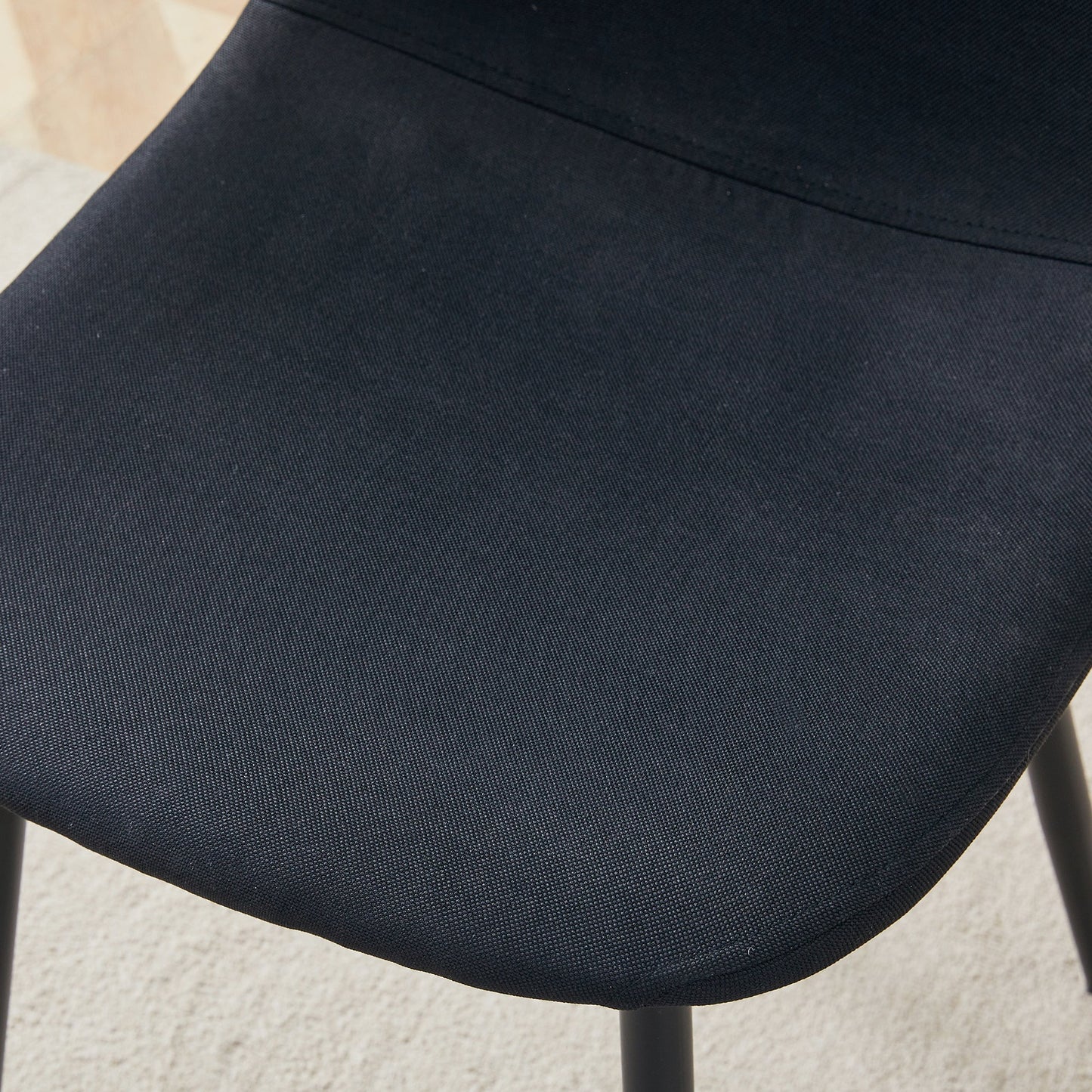 Table and Chair set.Modern Multifunctional Lifting Platform,Walnut Wood Grain Sticker MDF Desktop, Black Metal Legs.Pair