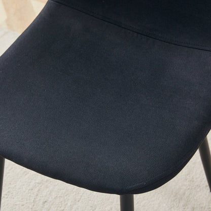 Table and Chair set.Modern Multifunctional Lifting Platform,Walnut Wood Grain Sticker MDF Desktop, Black Metal Legs.Pair