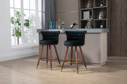 Swivel Bar Stools With Backrest Footrest ，with a Fixed Height of 360 Degrees