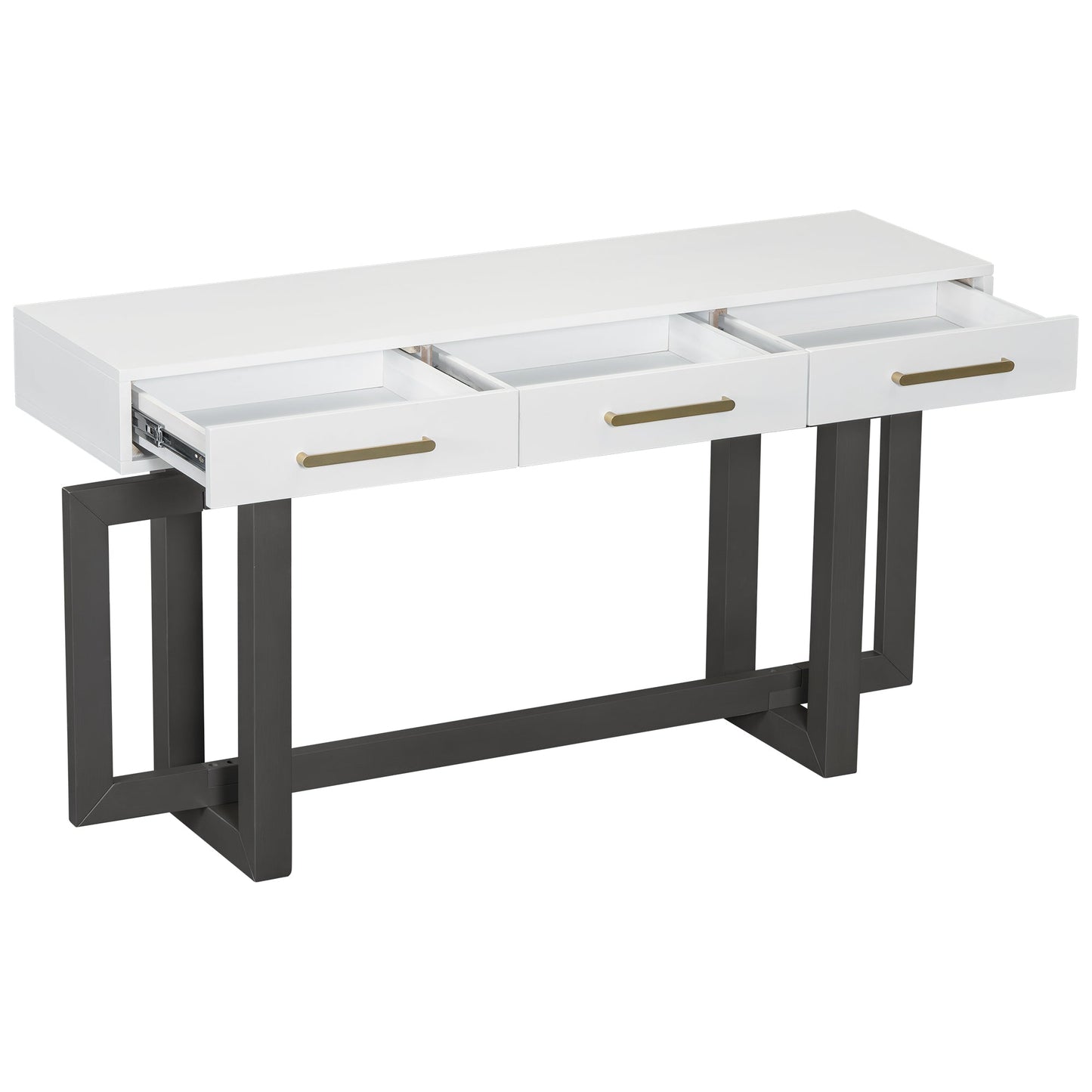 Elegant Console Table With Three Drawers, Extra Long Entryway Table for Entryway, Hallway, Living Room, Foyer, Corridor