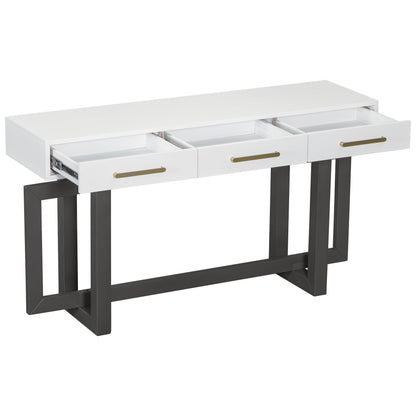 Elegant Console Table With Three Drawers, Extra Long Entryway Table for Entryway, Hallway, Living Room, Foyer, Corridor