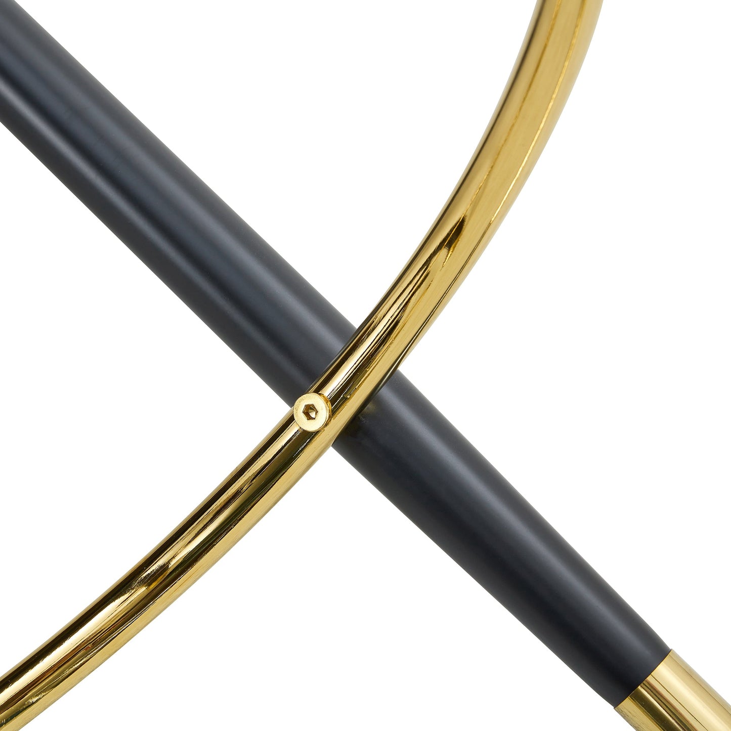 Modern Brown and Light Gray Spliced PU Upholstered Rotatable Bar Chair With Black Metal Legs for Dining Room and Kitchen