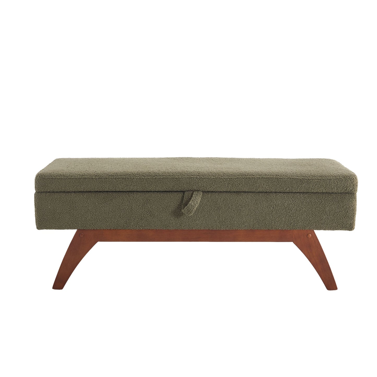 Teddy Wool Fabric, Solid Wood Feet for Solid Weighing, and Bed End Stool With Storage Function