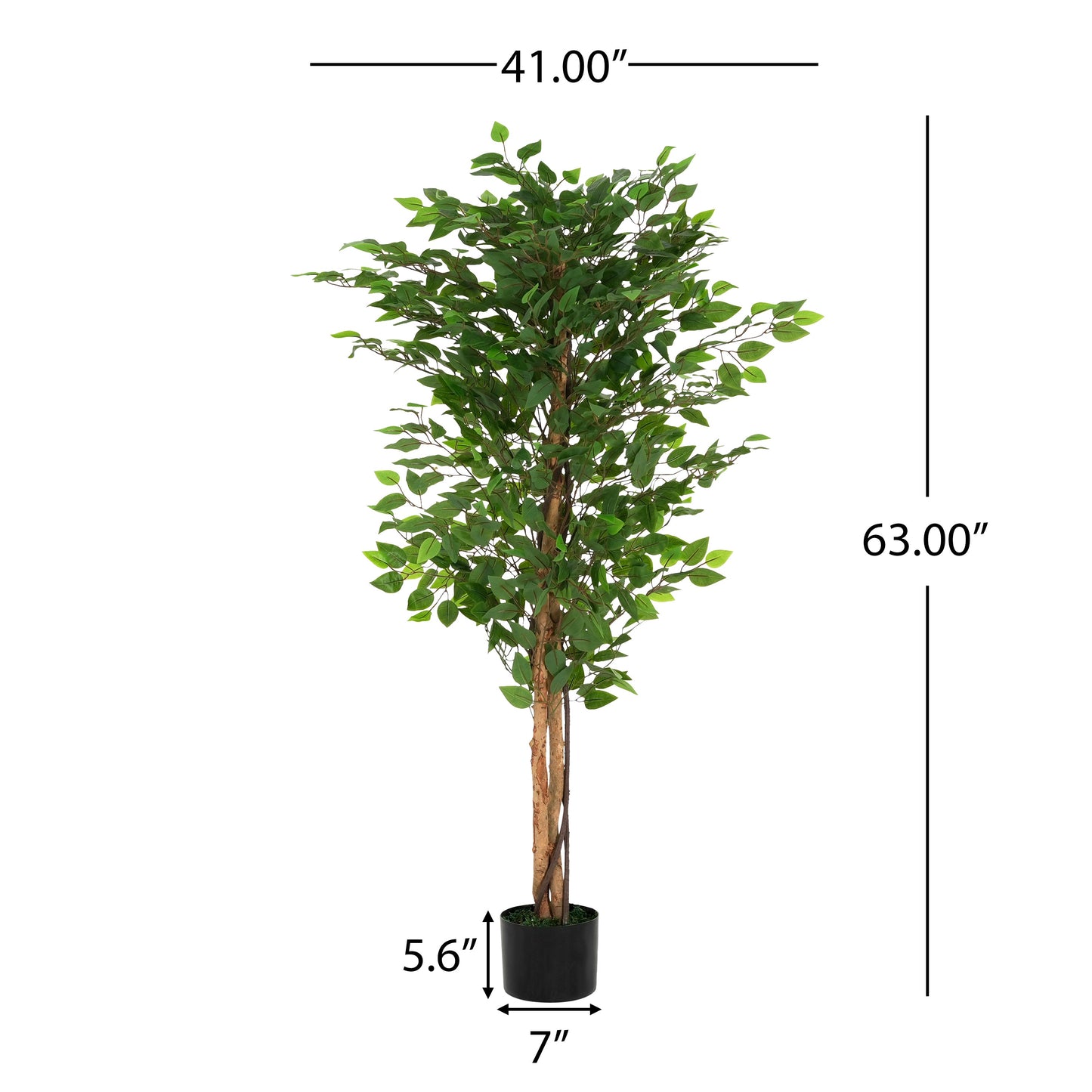 63' Artificial Ficus Tree With Pot