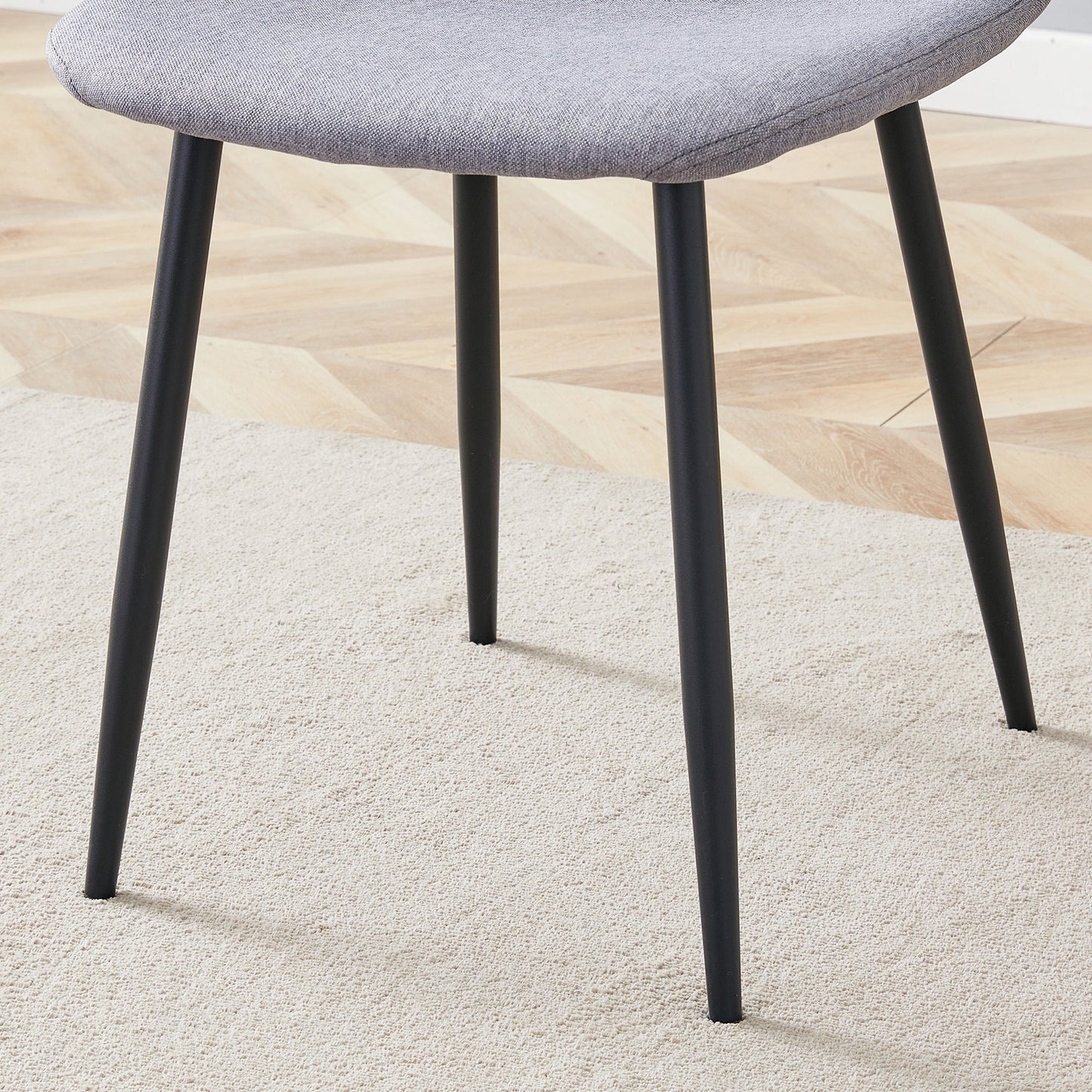 Table and Chair set.Modern Multifunctional Lifting Platform,Natural Wood Grain Sticker MDF Desktop, Black Metal Legs.Pai