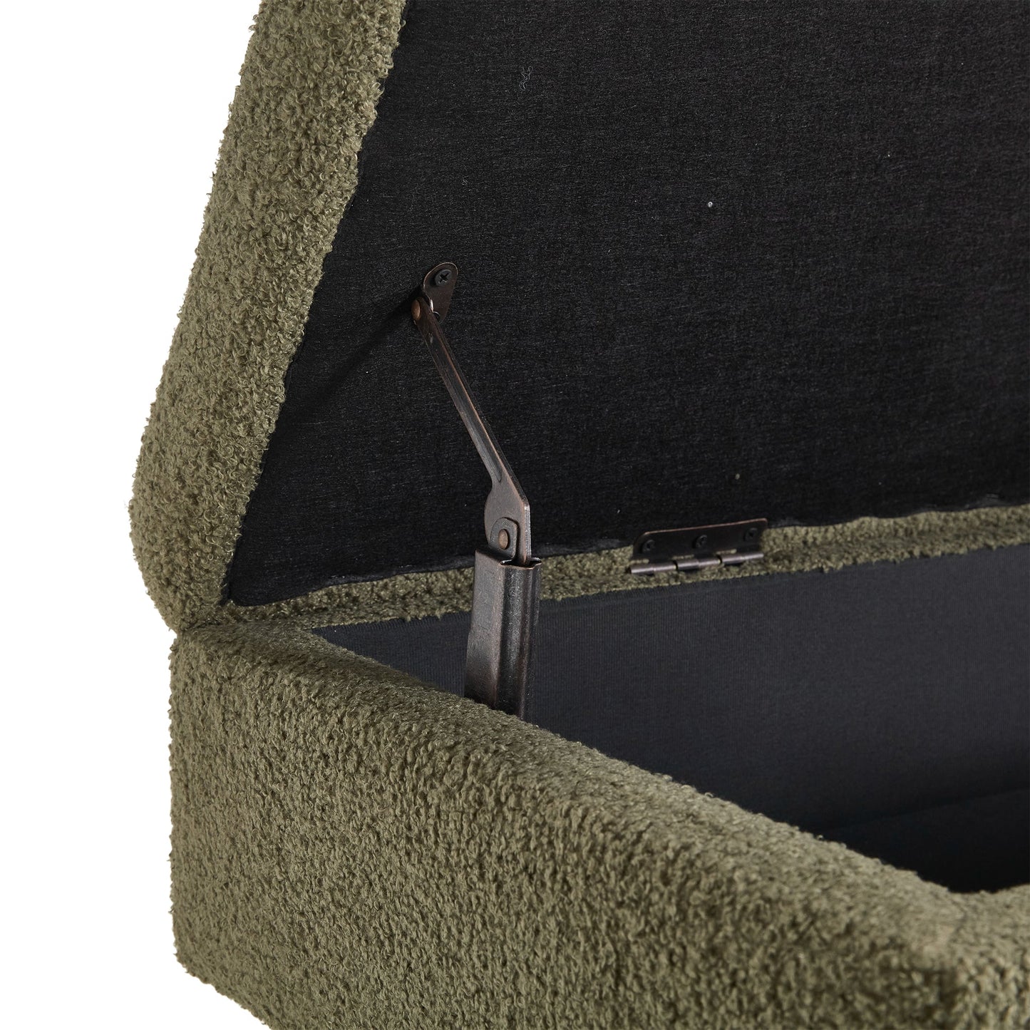 Teddy Wool Fabric, Solid Wood Feet for Solid Weighing, and Bed End Stool With Storage Function