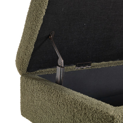 Teddy Wool Fabric, Solid Wood Feet for Solid Weighing, and Bed End Stool With Storage Function