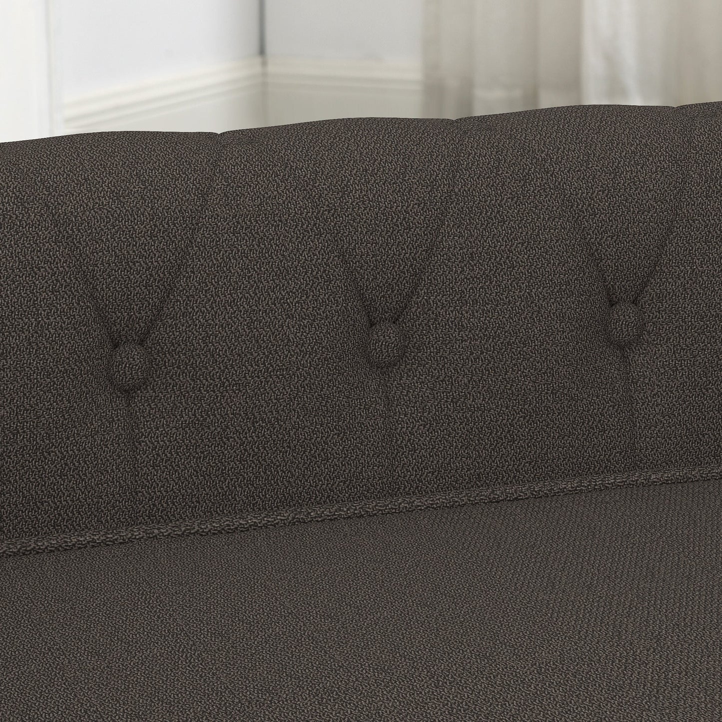 Elegant Rectangular Pet Bed for Small and Medium Dogs, Durable Elevated Dog Sofa Bed, Modern Linen Fabric - Dark Brown