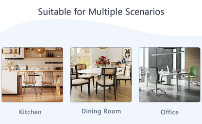 Table and Chair Set.63'x31.5x30' Black Marble-Patterned Slabs Tabletop With Stainless Steel Butterfly Legs.Paried With 4