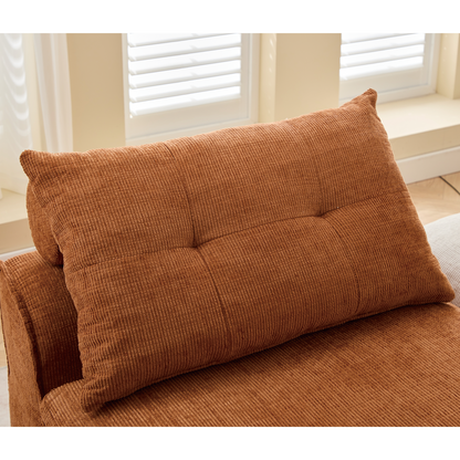 Modular Sofa,No Armrests,At Will DIY,Soft Chenille Fabric,Neck Pillow-Back Lounge Sofa Chair,Reading Nook, or Apartment