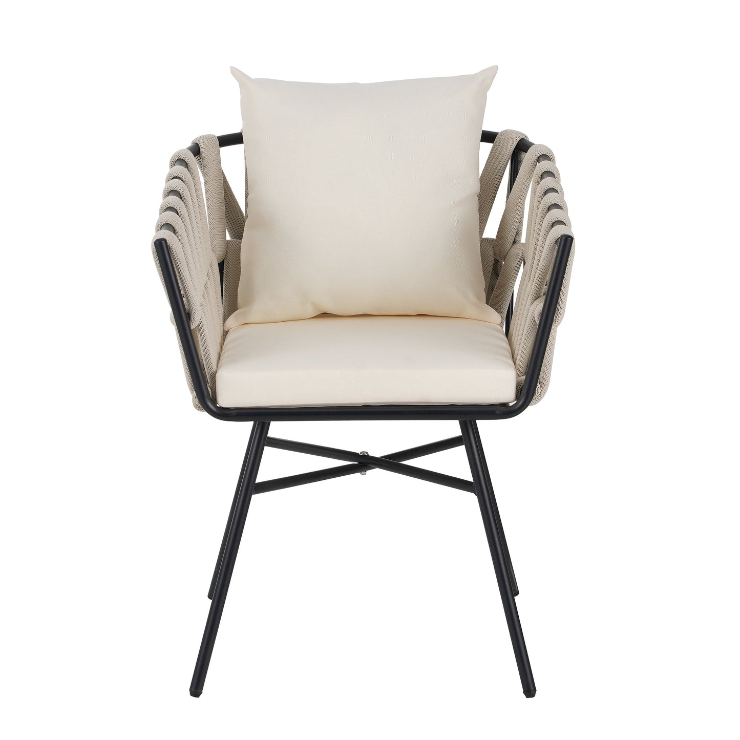Discover Unmatched Flexibility in Alfresco Dining With Six Creatively Arranged Chairs Made of Polyester Woven Tape and A