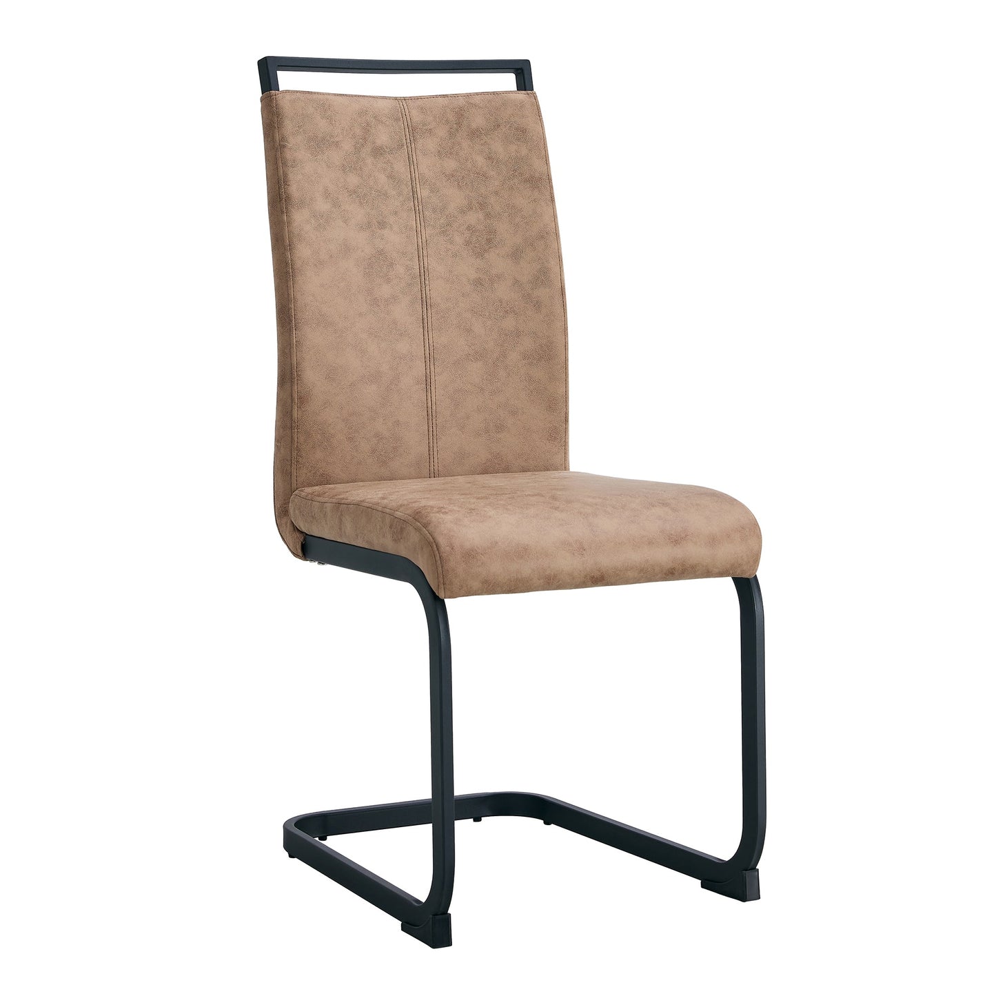 Dining Chairs,tech Cloth High Back Upholstered Side Chair With C-Shaped Tube Black Metal Legs for Dining Room Kitchen Va