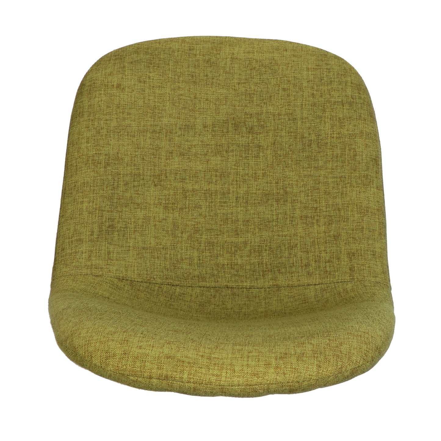 Elegant Dining Chair Set of 2 With Green Fabric and Light Walnut Finish