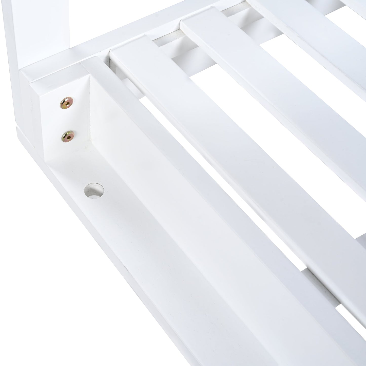 Acacia Wood Porch Swing Bed for Outdoor With Hemp Ropes - Full Size Patio Hanging Bed, 350lbs Capacity, Open-Side Minima