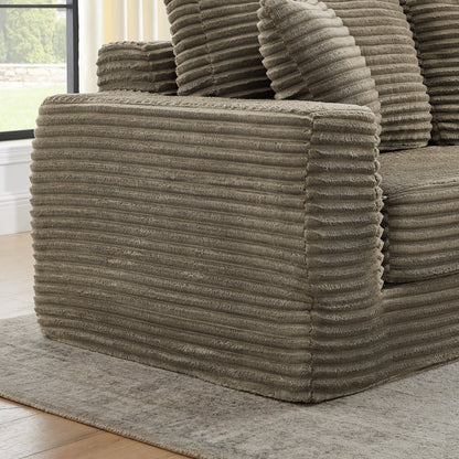 Right Sofa Seat,L Shape Modular Sectional Sofa, Compressed Sectional Sofa Modern Minimalist Style Corduroy Couch,Unfold