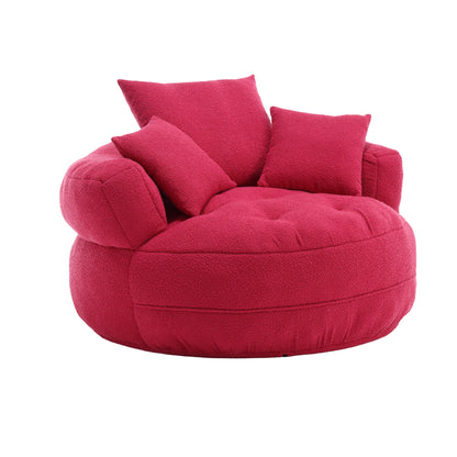 Chenille Sponge Single Sofa,No Assembly Required,Fluffy Modern Sleeper Chair for Living Room, Bedroom, Lounge and Projec
