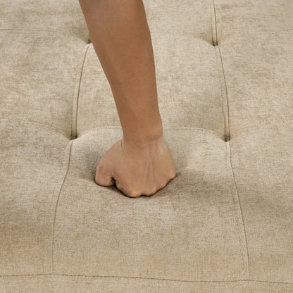 121.2' Versatile Sofa Bed Modular Sofa  Free-Combined Sofa With Two Storage Racks,  Brown