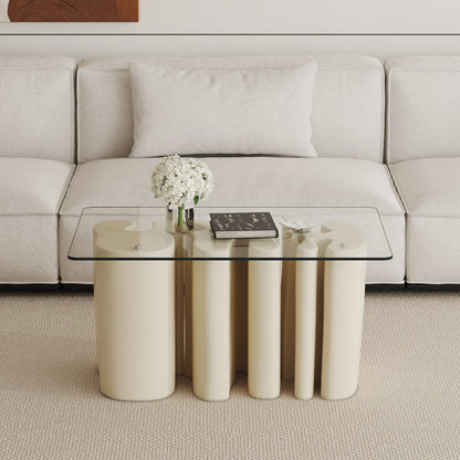 ONLY Separate Glass Tabletop.24*36 Inch Rectangular Heat-Resistant Transparent Tempered Glass Tabletop.Suitable for Vari