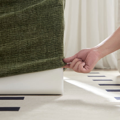 3 Seat Chair Sofa Lounge Chair With Backrest Fully Compressed Sofa Suitable for Living Room, Bedroom, Polyester,GREEN