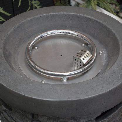 32000 BTU, CSA Certification Diameter 20 Inch Round Outdoor Gas Fire Pit,Contain 2.5kg Lava Stone and Rainproof Cover,Ma