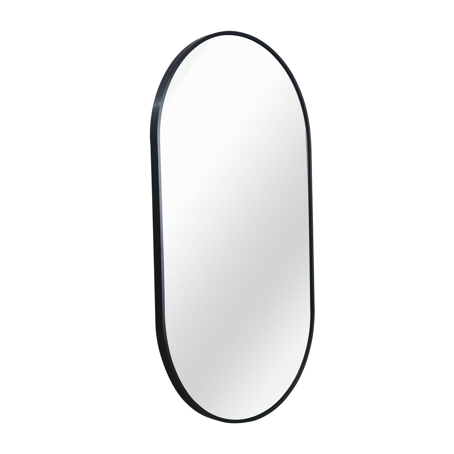 Black 20 X 28 Inch Metal Oval Mirror