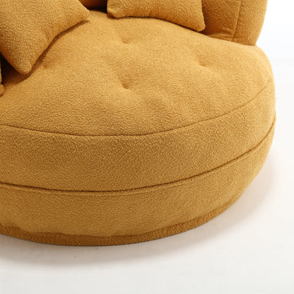Chenille Sponge Single Sofa,No Assembly Required,Fluffy Modern Sleeper Chair for Living Room, Bedroom, Lounge and Projec