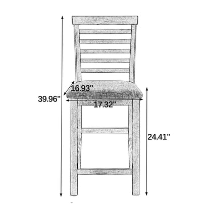 Dining Table, Bar Table and Chairs Set, 5 Piece Dining Table Set,Retro-Style Breakfast Table Set,for Living Room, Dining