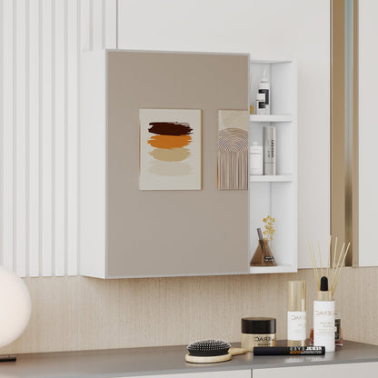 A White MDF Material Mirror Cabinet, Bathroom Mirror,  MDF Material Mirror Cabinet,a Separate Wall Mounted Bathroom Mirr