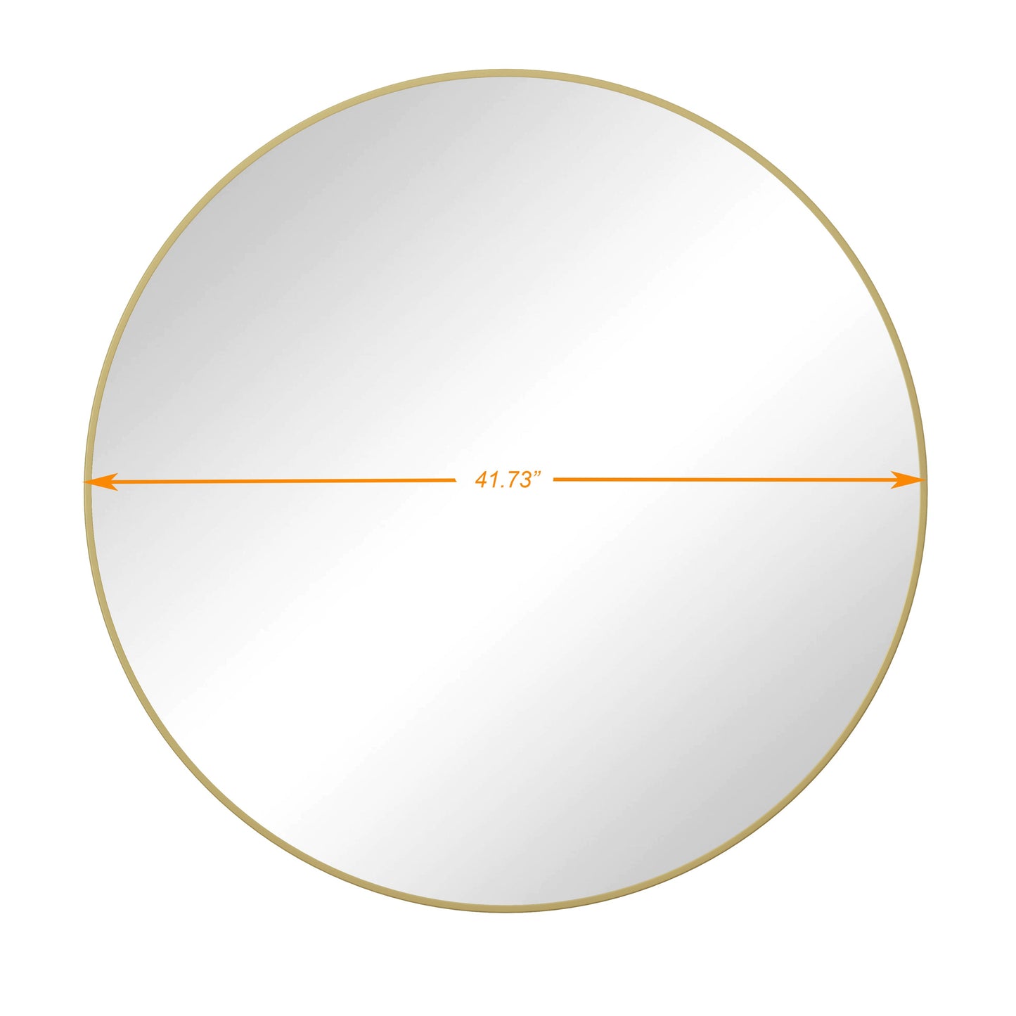 Wall Mirror 42 Inch Gold Circular Mirror Metal Framed Mirror Round Vanity Mirror Dressing Mirror, for Bathroom, Living R