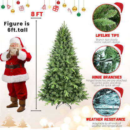 5FT Classic Christmas Tree With 967 PE+PVC Tips – Realistic Hinged Branches, Easy Assembly, Stable Metal Stand, Full Nat