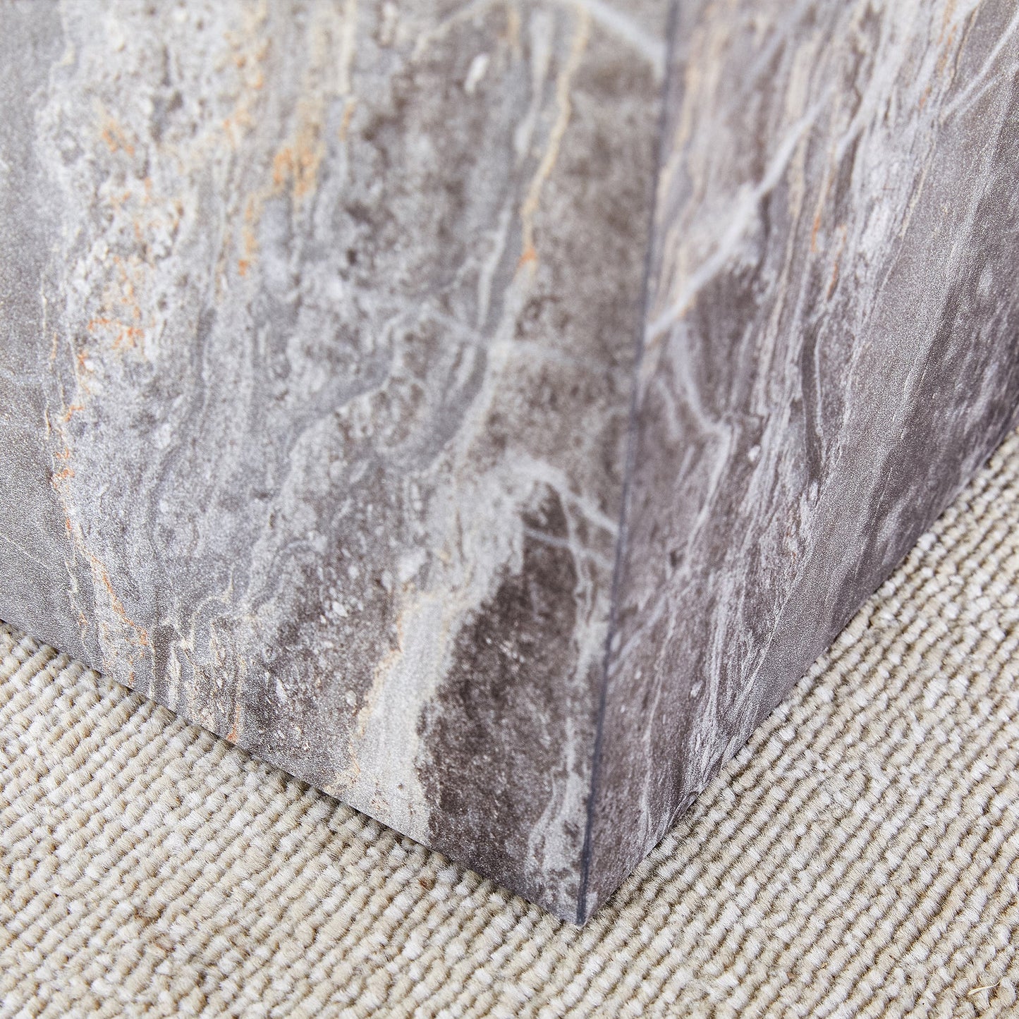 Modern MDF Coffee Table With Gray Textured Patterns and Stylish Design.11.80*11.80*19.60.Luxurious Design, Fashion Textu