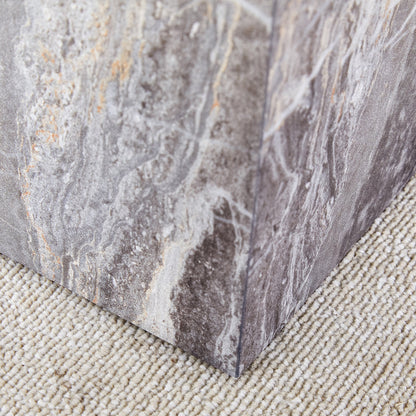 Modern MDF Coffee Table With Gray Textured Patterns and Stylish Design.11.80*11.80*19.60.Luxurious Design, Fashion Textu