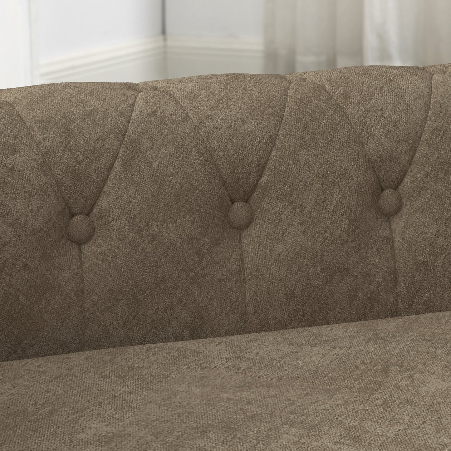 Modern Linen Fabric Elevated Pet Bed Sofa for Small and Medium Dogs - Brown