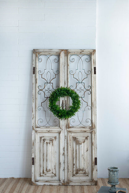 S/2 Greenery Wreath for Home Wedding Wall Window Decoration
