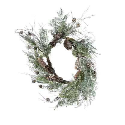 D24' Pine/Pinecone Wreath, Green