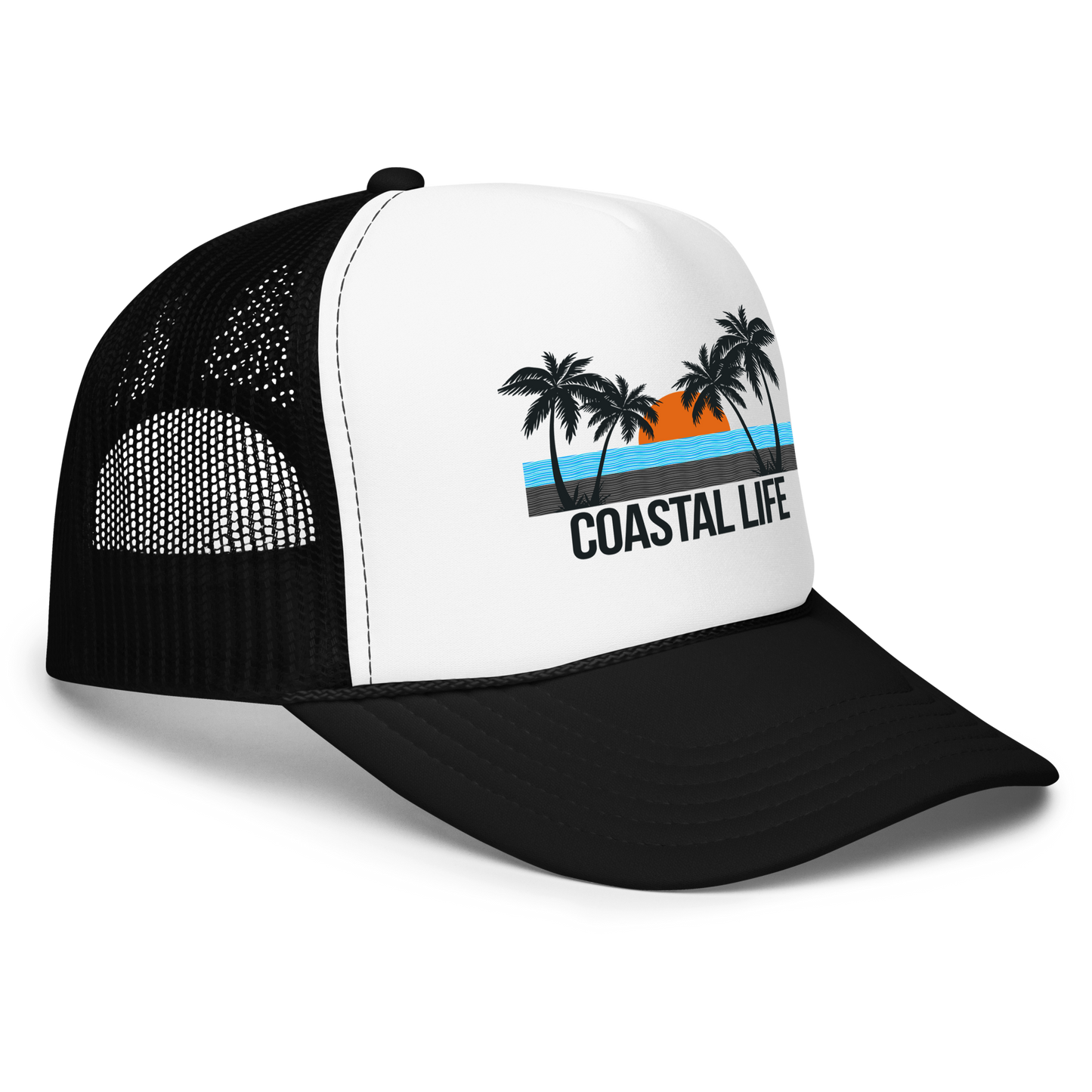 Coastal Life Foam Trucker Hat With Adjustable Snap