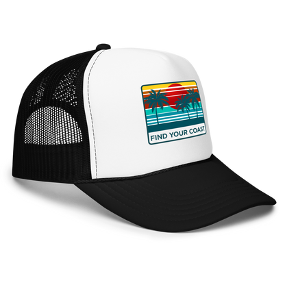 Find Your Coast® Sunset Palm Foam Trucker Hats